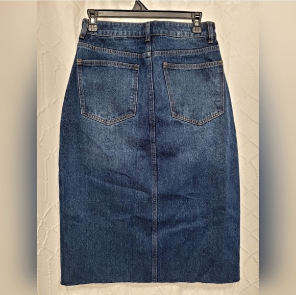 SHEIN Blue Denim Midi Skirt - Picture 2 of 3